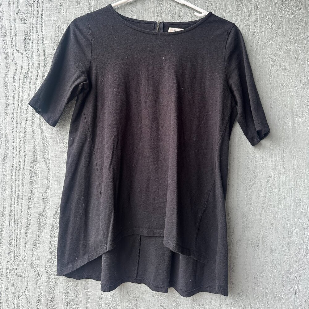 Madewell Black Top with Zipper